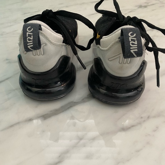 Nike Kids Black/Grey/Yellow Air 270 Size 11.5 - Picture 5 of 7